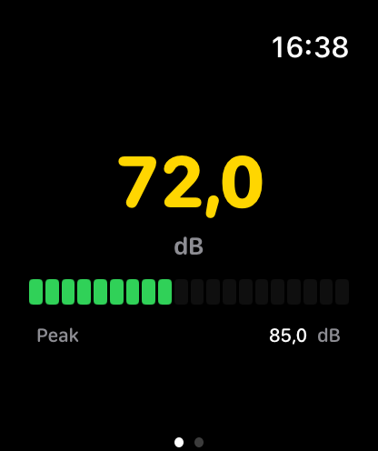 Db Meter Pro for Watch on Apple Watch — screen 2