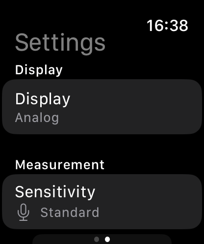 Db Meter Pro for Watch on Apple Watch — screen 4