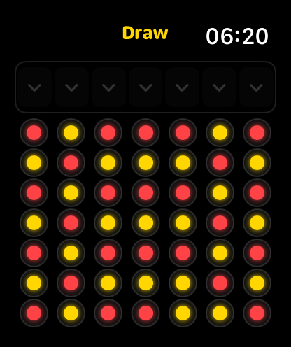 Four in a Row Wrist Game on Apple Watch — screen 2