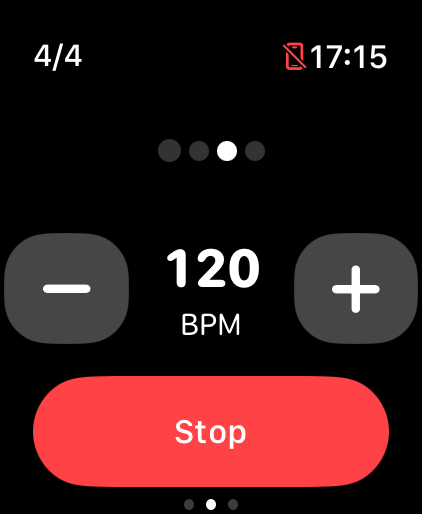 Metronome Pro for Apple Watch on Apple Watch — screen 4