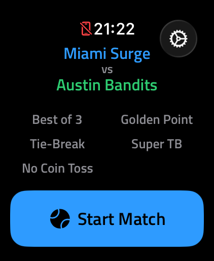 Padel Score for Watch on Apple Watch — screen 4