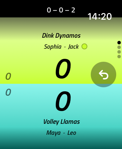 Pickleball Score for Watch screenshot